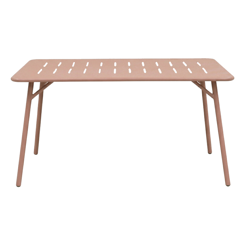 Τραπεζαρία Moraja Deraby Ι pakoworld σετ 5τεμ terracotta μέταλλο 140x80x72εκ