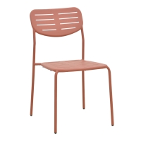 Τραπεζαρία Moraja Deraby I pakoworld σετ 3τεμ terracotta μέταλλο 70x70x73εκ