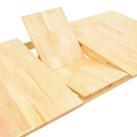 Τραπεζαρία Dallan Country pakoworld 7τεμ σε φυσική απόχρωση rubberwood 120-150x80x74εκ