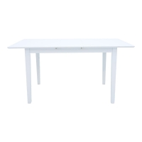 Τραπεζαρία Dallan Mabor pakoworld 7τεμ λευκό rubberwood 120-150x80x73,8εκ