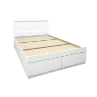 Κρεβάτι με στρώμα και συρτάρι Olympus-Perfecto pakoworld λευκό 120x200εκ