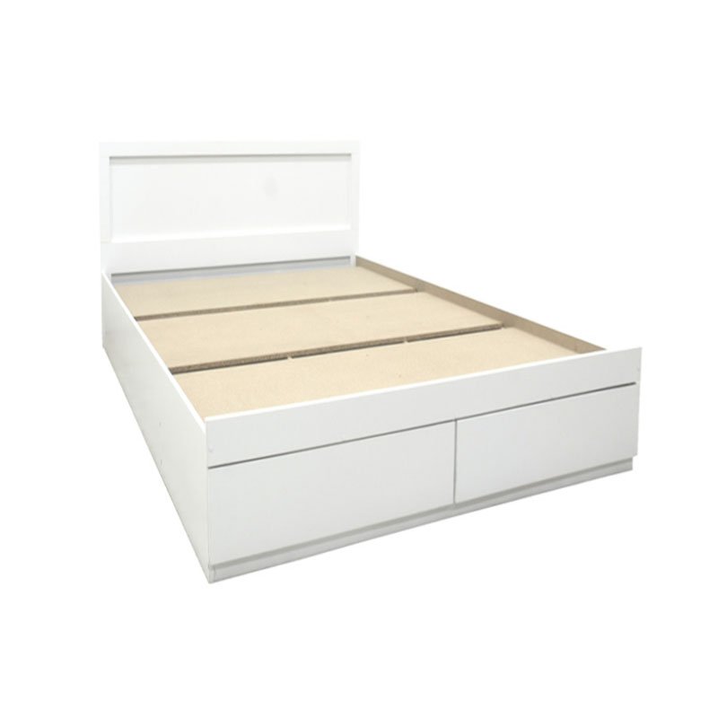 Κρεβάτι με στρώμα και συρτάρι Olympus-Perfecto pakoworld λευκό 120x200εκ