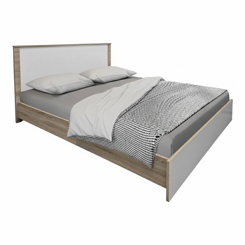 Κρεβάτι με στρώμα Athos Sleepy pakoworld sonoma λευκό 160x200εκ Κρεβάτι με στρώμα Athos Sleepy pakoworld sonoma λευκό 160x200εκ
