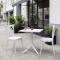 Τραπεζαρία Groovy Crossie pakoworld σετ 3τεμ λευκό PP 60x60x76εκ