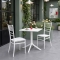 Τραπεζαρία Groovy Tifany I pakoworld σετ 3τεμ λευκό PP 60x60x76εκ