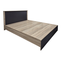 Κρεβάτι με στρώμα Athos Utopia pakoworld sonoma και ανθρακί 160x200εκ
