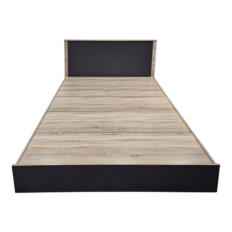 Κρεβάτι με στρώμα Athos Utopia pakoworld sonoma και ανθρακί 160x200εκ