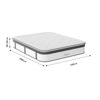 Κρεβάτι με στρώμα Athos Utopia pakoworld sonoma και ανθρακί 160x200εκ