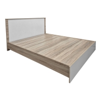 Κρεβάτι με στρώμα Athos Utopia pakoworld sonoma και λευκό 160x200εκ Κρεβάτι με στρώμα Athos Utopia pakoworld sonoma και λευκό 160x200εκ