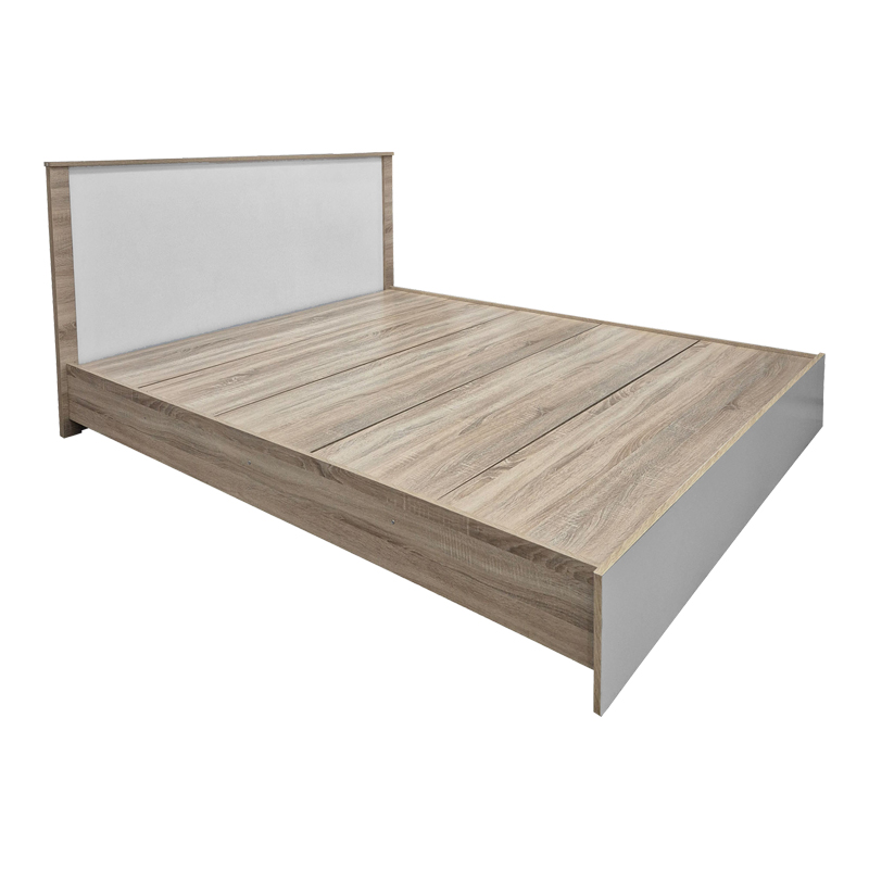Κρεβάτι με στρώμα Athos Utopia pakoworld sonoma και λευκό 160x200εκ Κρεβάτι με στρώμα Athos Utopia pakoworld sonoma και λευκό 160x200εκ