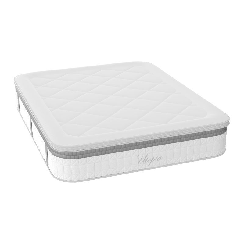 Κρεβάτι με στρώμα Athos Utopia pakoworld sonoma και λευκό 160x200εκ Κρεβάτι με στρώμα Athos Utopia pakoworld sonoma και λευκό 160x200εκ