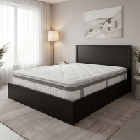 Κρεβάτι με στρώμα Athos Utopia pakoworld wenge 160x200εκ Κρεβάτι με στρώμα Athos Utopia pakoworld wenge 160x200εκ