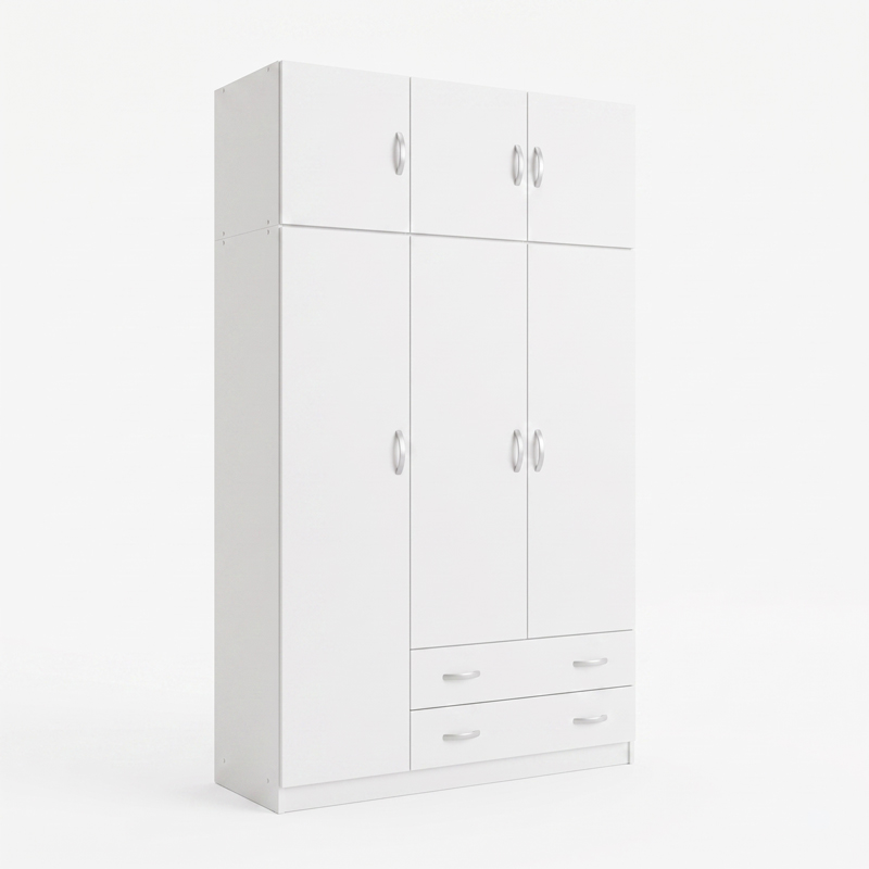 Ντουλάπα τρίφυλλη με πατάρι Alvia pakoworld λευκό 150x51x240εκ Ντουλάπα τρίφυλλη με πατάρι Alvia pakoworld λευκό 150x51x240εκ