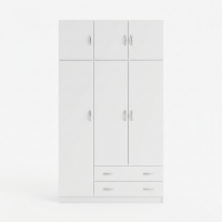 Ντουλάπα τρίφυλλη με πατάρι Alvia pakoworld λευκό 150x51x240εκ Ντουλάπα τρίφυλλη με πατάρι Alvia pakoworld λευκό 150x51x240εκ