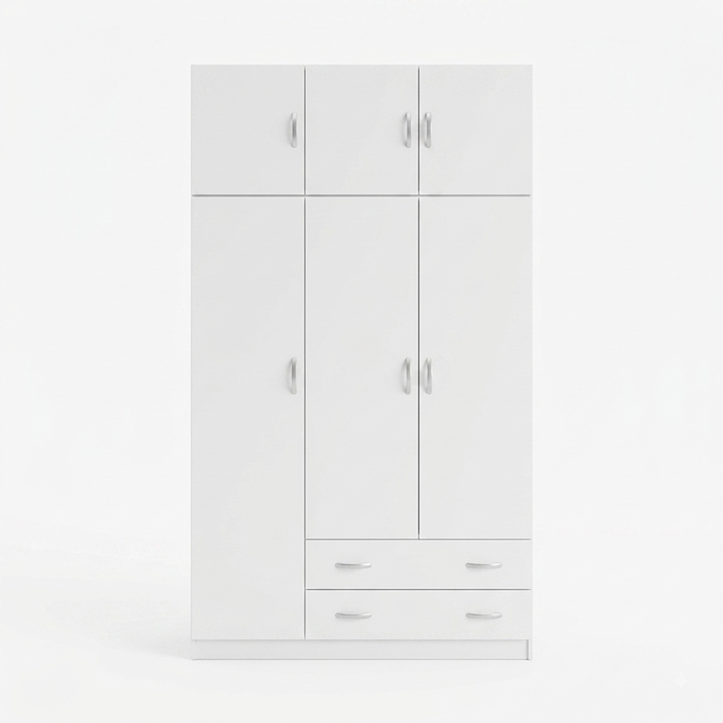 Ντουλάπα τρίφυλλη με πατάρι Alvia pakoworld λευκό 150x51x240εκ Ντουλάπα τρίφυλλη με πατάρι Alvia pakoworld λευκό 150x51x240εκ