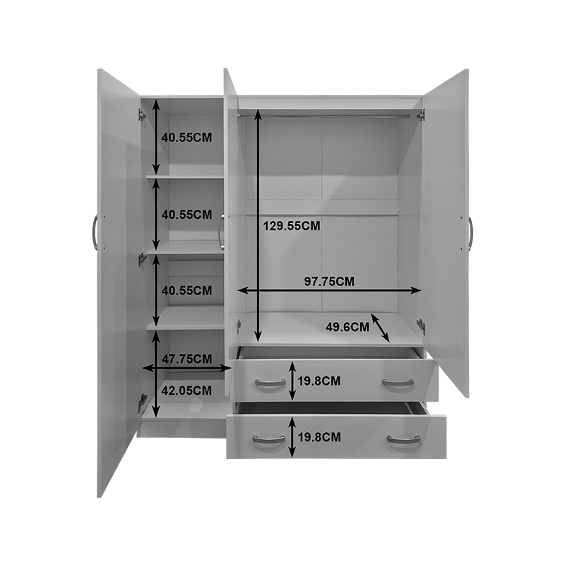 Ντουλάπα τρίφυλλη με πατάρι Alvia pakoworld λευκό 150x51x240εκ Ντουλάπα τρίφυλλη με πατάρι Alvia pakoworld λευκό 150x51x240εκ