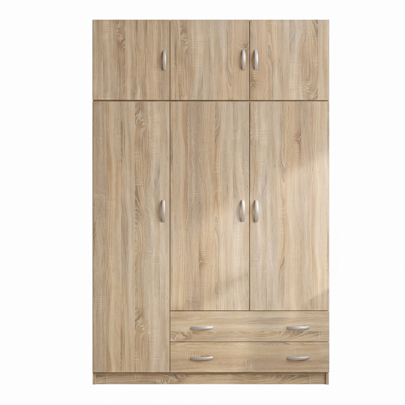 Ντουλάπα τρίφυλλη με πατάρι Alvia pakoworld sonoma 150x51x240εκ Ντουλάπα τρίφυλλη με πατάρι Alvia pakoworld sonoma 150x51x240εκ
