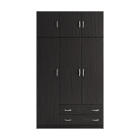 Ντουλάπα τρίφυλλη με πατάρι Alvia pakoworld wenge 150x51x240εκ Ντουλάπα τρίφυλλη με πατάρι Alvia pakoworld wenge 150x51x240εκ