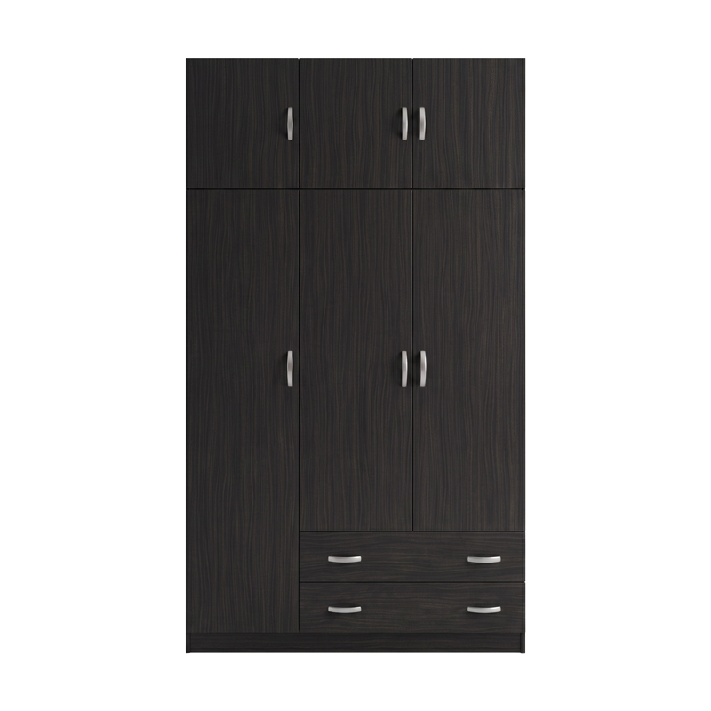Ντουλάπα τρίφυλλη με πατάρι Alvia pakoworld wenge 150x51x240εκ Ντουλάπα τρίφυλλη με πατάρι Alvia pakoworld wenge 150x51x240εκ