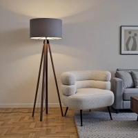 Φωτιστικό δαπέδου PWL-1059 pakoworld Ε27 καρυδί-γκρι Φ38x140εκ Φωτιστικό δαπέδου PWL-1059 pakoworld Ε27 καρυδί-γκρι Φ38x140εκ