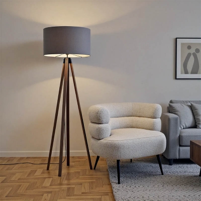 Φωτιστικό δαπέδου PWL-1059 pakoworld Ε27 καρυδί-γκρι Φ38x140εκ Φωτιστικό δαπέδου PWL-1059 pakoworld Ε27 καρυδί-γκρι Φ38x140εκ