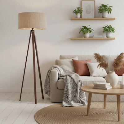 Φωτιστικό δαπέδου PWL-1059 pakoworld Ε27 μπεζ-καρυδί Φ38x140εκ Φωτιστικό δαπέδου PWL-1059 pakoworld Ε27 μπεζ-καρυδί Φ38x140εκ