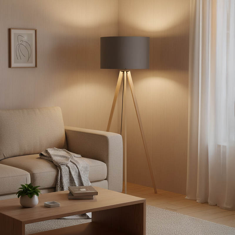 Φωτιστικό δαπέδου PWL-1060 pakoworld Ε27 φυσικό-γκρι Φ38x140εκ Φωτιστικό δαπέδου PWL-1060 pakoworld Ε27 φυσικό-γκρι Φ38x140εκ