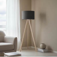 Φωτιστικό δαπέδου PWL-1060 pakoworld Ε27 φυσικό-ανθρακί Φ38x140εκ