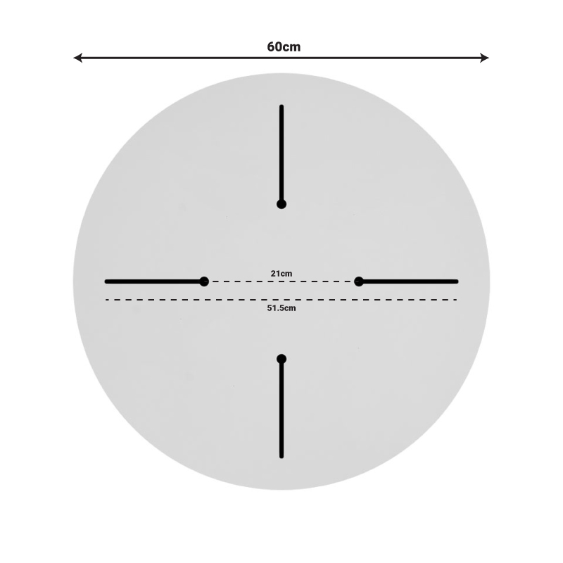 Επιφάνεια τραπεζιού Skyline pakoworld Werzalit ivory Φ60εκ πάχους 25mm Επιφάνεια τραπεζιού Skyline pakoworld Werzalit ivory Φ60εκ πάχους 25mm
