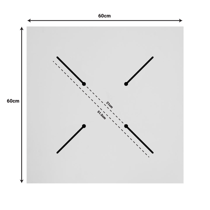 Επιφάνεια τραπεζιού Melody pakoworld HPL λευκό μαρμάρου 60x60εκ πάχους 12mm