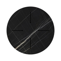 Επιφάνεια τραπεζιού Relian pakoworld HPL μαύρο όψη μαρμάρου Φ60εκ πάχους 12mm