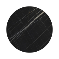 Επιφάνεια τραπεζιού Relian pakoworld HPL μαύρο όψη μαρμάρου Φ60εκ πάχους 12mm