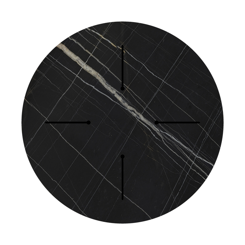 Επιφάνεια τραπεζιού Relian pakoworld HPL μαύρο όψη μαρμάρου Φ69εκ πάχους 12mm Επιφάνεια τραπεζιού Relian pakoworld HPL μαύρο όψη μαρμάρου Φ69εκ πάχους 12mm