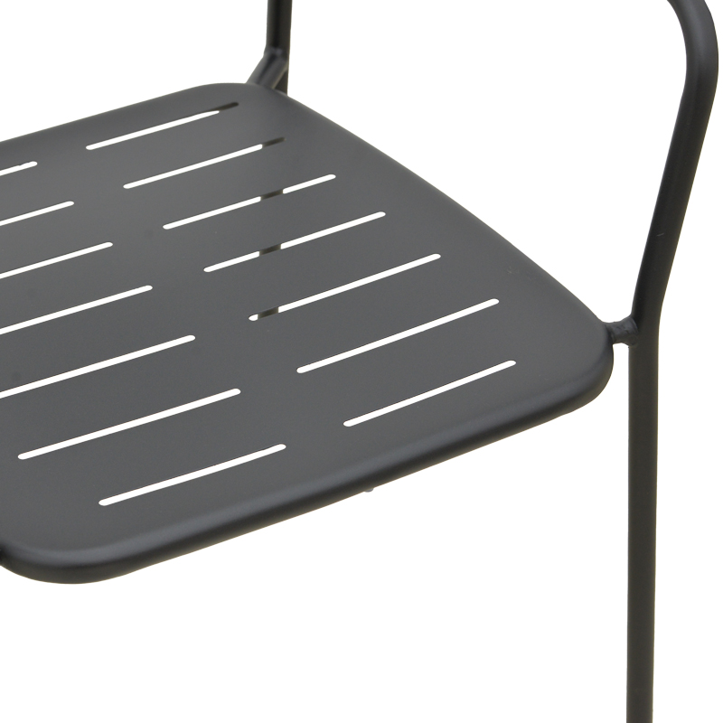 Πολυθρόνα Deraby pakoworld στοιβαζόμενη μαύρο μέταλλο 56x45.5x83εκ Πολυθρόνα Deraby pakoworld στοιβαζόμενη μαύρο μέταλλο 56x45.5x83εκ