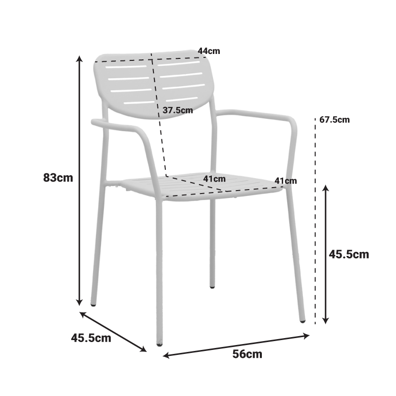 Πολυθρόνα Deraby pakoworld στοιβαζόμενη terracotta μέταλλο 56x45.5x83εκ Πολυθρόνα Deraby pakoworld στοιβαζόμενη terracotta μέταλλο 56x45.5x83εκ