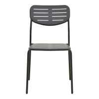 Καρέκλα Deraby pakoworld στοιβαζόμενη μαύρο μέταλλο 52.5x45.5x83εκ