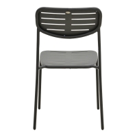 Καρέκλα Deraby pakoworld στοιβαζόμενη μαύρο μέταλλο 52.5x45.5x83εκ