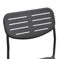 Καρέκλα Deraby pakoworld στοιβαζόμενη μαύρο μέταλλο 52.5x45.5x83εκ