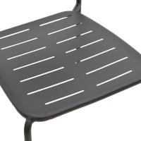 Καρέκλα Deraby pakoworld στοιβαζόμενη μαύρο μέταλλο 52.5x45.5x83εκ