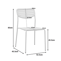 Καρέκλα Deraby pakoworld στοιβαζόμενη κρεμ μέταλλο 52.5x45.5x83εκ Καρέκλα Deraby pakoworld στοιβαζόμενη κρεμ μέταλλο 52.5x45.5x83εκ