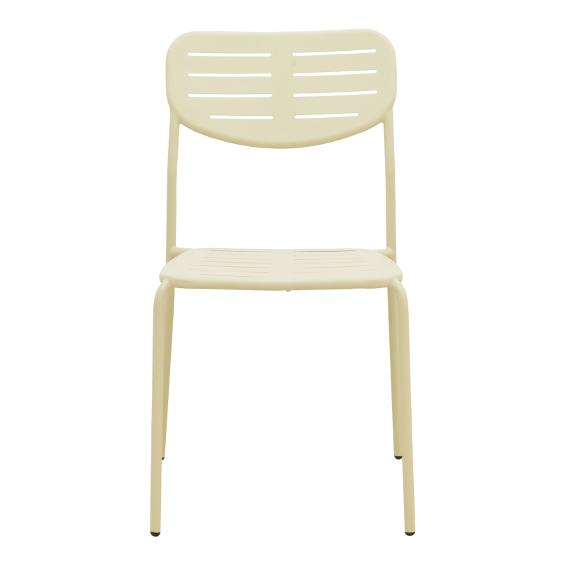 Καρέκλα Deraby pakoworld στοιβαζόμενη κρεμ μέταλλο 52.5x45.5x83εκ Καρέκλα Deraby pakoworld στοιβαζόμενη κρεμ μέταλλο 52.5x45.5x83εκ