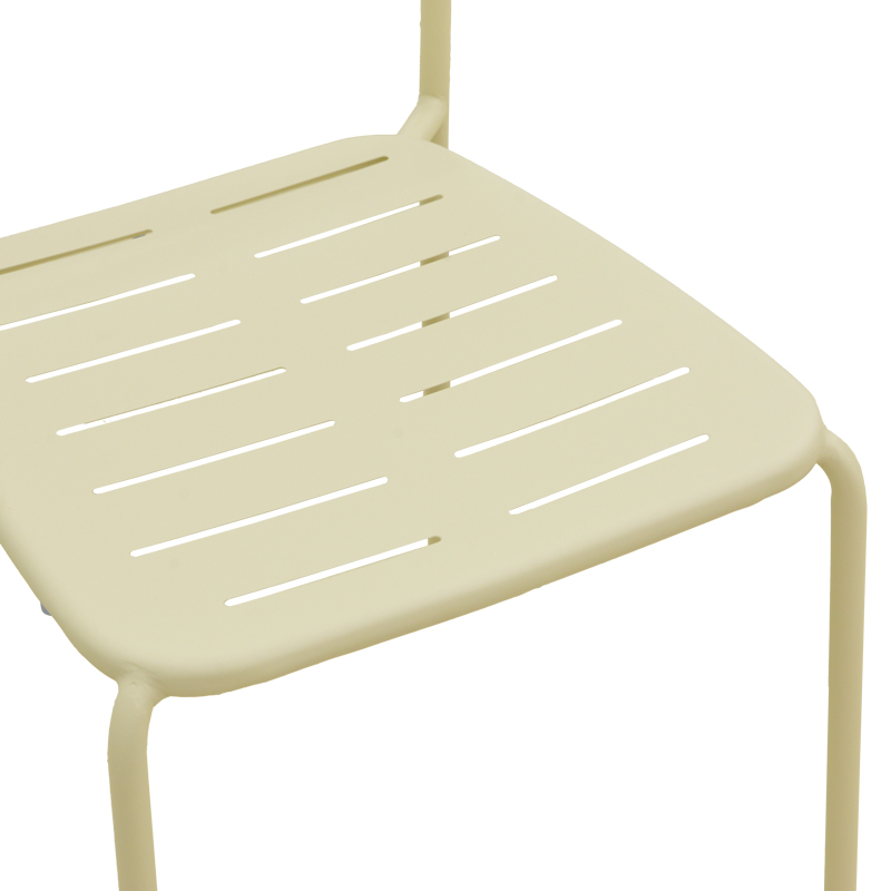 Καρέκλα Deraby pakoworld στοιβαζόμενη κρεμ μέταλλο 52.5x45.5x83εκ Καρέκλα Deraby pakoworld στοιβαζόμενη κρεμ μέταλλο 52.5x45.5x83εκ