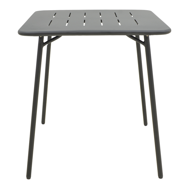 Τραπέζι Moraja pakoworld μαύρο μέταλλο 70x70x73εκ