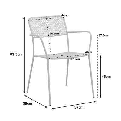 Πολυθρόνα Federal pakoworld στοιβαζόμενη μαύρο μέταλλο 57x58x81.5εκ Πολυθρόνα Federal pakoworld στοιβαζόμενη μαύρο μέταλλο 57x58x81.5εκ