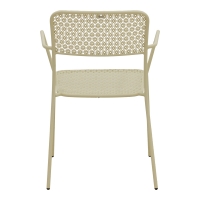 Πολυθρόνα Federal pakoworld στοιβαζόμενη κρεμ μέταλλο 57x58x81.5εκ