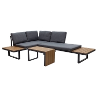 Σαλόνι Christie αλουμίνιο-plywood ύφασμα γκρι-φυσικό Σαλόνι Christie αλουμίνιο-plywood ύφασμα γκρι-φυσικό