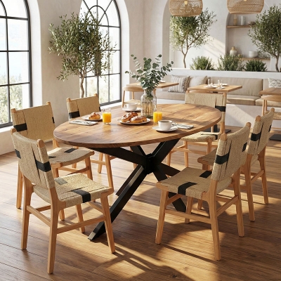 Τραπέζι Bonre pakoworld φυσικό μασίφ ξύλο ακακίας-πόδι μαύρο μέταλλο 175x96x76εκ. Τραπέζι Bonre pakoworld φυσικό μασίφ ξύλο ακακίας-πόδι μαύρο μέταλλο 175x96x76εκ.