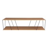 Τραπέζι σαλονιού Tars pakoworld sonoma-μαύρο 120x50x30εκ Τραπέζι σαλονιού Tars pakoworld sonoma-μαύρο 120x50x30εκ