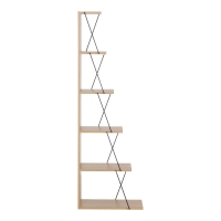 Βιβλιοθήκη mini Tars pakoworld sonoma-μαύρο 50x22x150εκ Βιβλιοθήκη mini Tars pakoworld sonoma-μαύρο 50x22x150εκ