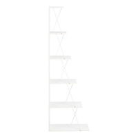 Βιβλιοθήκη mini Tars pakoworld λευκό 50x22x150εκ Βιβλιοθήκη mini Tars pakoworld λευκό 50x22x150εκ